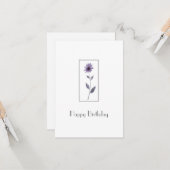 パープルウォーター色デイジー カード (正面/裏面インサイチュ)