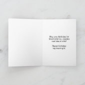 パープルウォーター色ハート8誕生日カード カード (内部)