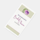 パープルウォーター色バラストライプブライダルシャワー (コーナー)