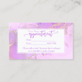 パープルウォーター色ファッションモダンアポイントメント 名刺 (正面)