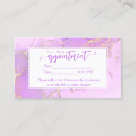 パープルウォーター色ファッションモダンアポイントメント 名刺