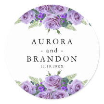 パープルウォーター色フローラエレガントな結婚式