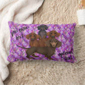 パープルウォーター色フローラダックスシャンドピロー ランバークッション (ブランケット)