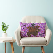 パープルウォーター色フローラダックスシャンドピロー ランバークッション (椅子)
