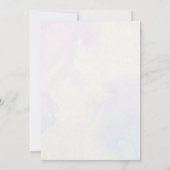 パープルウォーター色フローラ結婚式招待状 招待状 (裏面)