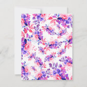 パープルウォーター色フローラ90誕生日プログラム 招待状 (裏面)