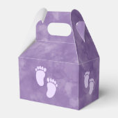 パープルウォーター色ベビーシャワーカスタム フェイバーボックス (裏面サイド)