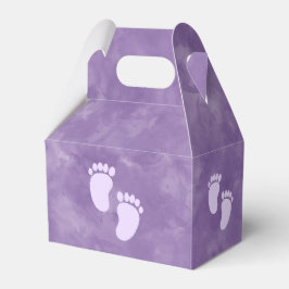 パープルウォーター色ベビーシャワーカスタム フェイバーボックス