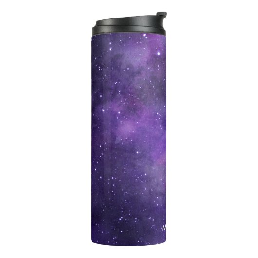 パープルウォーター色宇宙銀河系 パーソナライズされた タンブラー (回転左)
