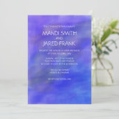 パープルウォーター色結婚式招待状 招待状 (スタンド正面)