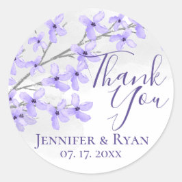 パープルウォーター色薄紫ありがとう ラウンドシール
