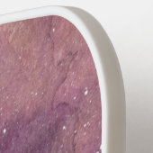 パープルウォーター色銀河系モノグラム ピックルボールラケット (左詳細)