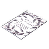 パープルウォーター離れカラーカスタマイズ祈りの言葉ジャーナル ノートブック (左側)