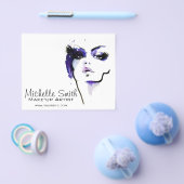 パープルウォーター顔メイクアップアーティストブランディング チラシ (シングル)