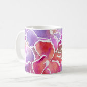 パープルウォールフラワーマグ コーヒーマグカップ (正面左)