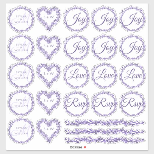 パープルウッドシ結婚の品揃え1ダイカットビニール シール (シート)