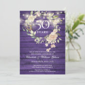 パープルウッドストリングライトフローラ50周年記念 招待状 (スタンド正面)