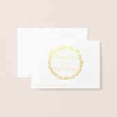 パープルウッドズ結婚の座席表エスコート 箔カード (裏面封筒付き)