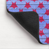 パープルウッドハートデザイン マウスパッド (コーナー)