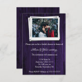 パープルウッドフォトブライダルシャワー招待状 招待状 (正面/裏面)