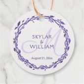 パープルウッ結婚クシーの両面ゴールド箔 フェイバータグ (裏面)