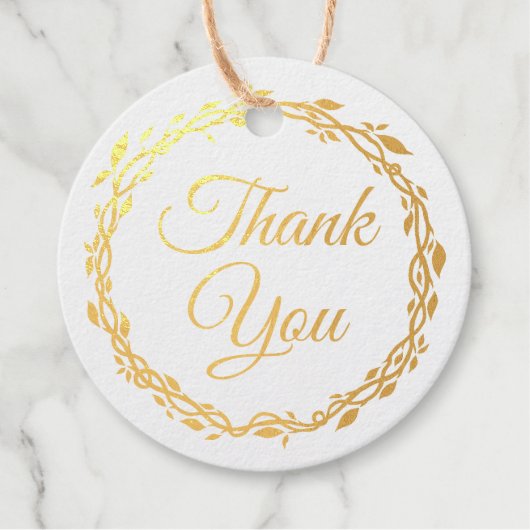 パープルウッ結婚クシーの両面ゴールド箔 フェイバータグ (正面)