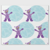 パープルエイリアン ラッピングペーパー (フラット)