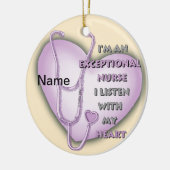 パープルエクセレクションナースオーナメント セラミックオーナメント (左)