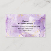 パープルエステティック大理石グリッター名刺 名刺 (裏面)