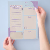 パープルエステティック毎日のプランナーページ チラシ (手)