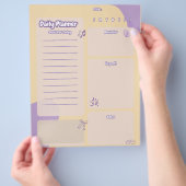 パープルエステティック毎日のプランナーページ チラシ (手)