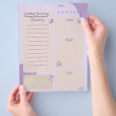 パープルエステティック毎日のプランナーページ チラシ (手)