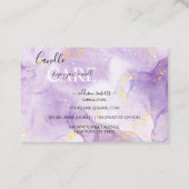 パープルエステティック気にキャンドルスクエア名刺 名刺 (裏面)