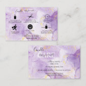 パープルエステティック気にキャンドルスクエア名刺 名刺 (正面/裏面)