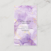 パープルエステティック気にキャンドル名刺 名刺 (裏面)