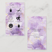 パープルエステティック気にキャンドル名刺 名刺 (正面/裏面)