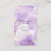 パープルエステティック気にケーキ名刺 名刺 (裏面)