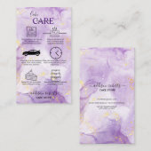 パープルエステティック気にケーキ名刺 名刺 (正面/裏面)