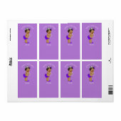 パープルエスニックプリンセス蔵書票 ラベル (フルシート)