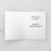 パープルエッグユーモアのある誕生日カード カード (内部)