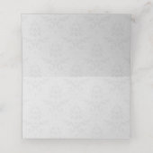 パープルエッフェルタワーダマスク披露宴座席表 プレイスカード (内部開封)