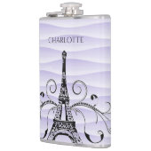 パープルエッフェルタワーフラリッシュフラスコ フラスク (左)