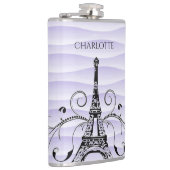 パープルエッフェルタワーフラリッシュフラスコ フラスク (右)