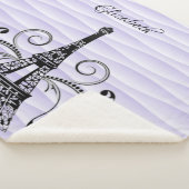 パープルエッフェルタワーフローリッシュシェルパブランケット シェルパブランケット (3/4)