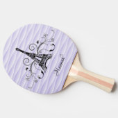 パープルエッフェルタワーフローリッシュ卓球ラケット 卓球ラケット (横)