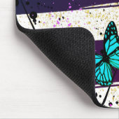 パープルエフェ鮮やかメラのカラーアート マウスパッド (コーナー)