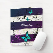 パープルエフェ鮮やかメラのカラーアート マウスパッド (マウス)