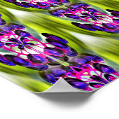 パープルエルダーベリー鏡抽象芸術自然 ポスター (角)