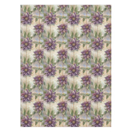 パープルエレガンスルクスポインセチア&ホリークリスマス テーブルクロス