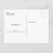 パープルエレガンス瑪瑙ウェディング日付を保存 案内ポストカード (裏面)